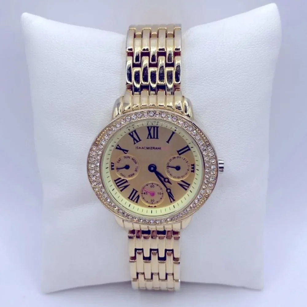 Working! Ladies Isaac Mizrahi Live Rhinestone Watch